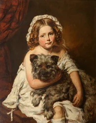 Junges Mädchen mit ihrem Hund